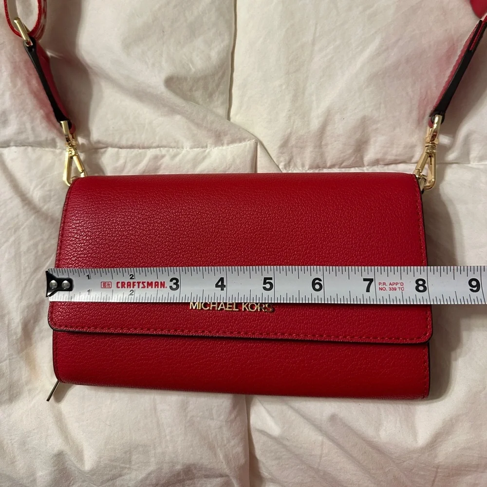 Michael by Michael Kors Jet Set Large Leather Wallet Crossbody - NWOT - Picture 16 of 16